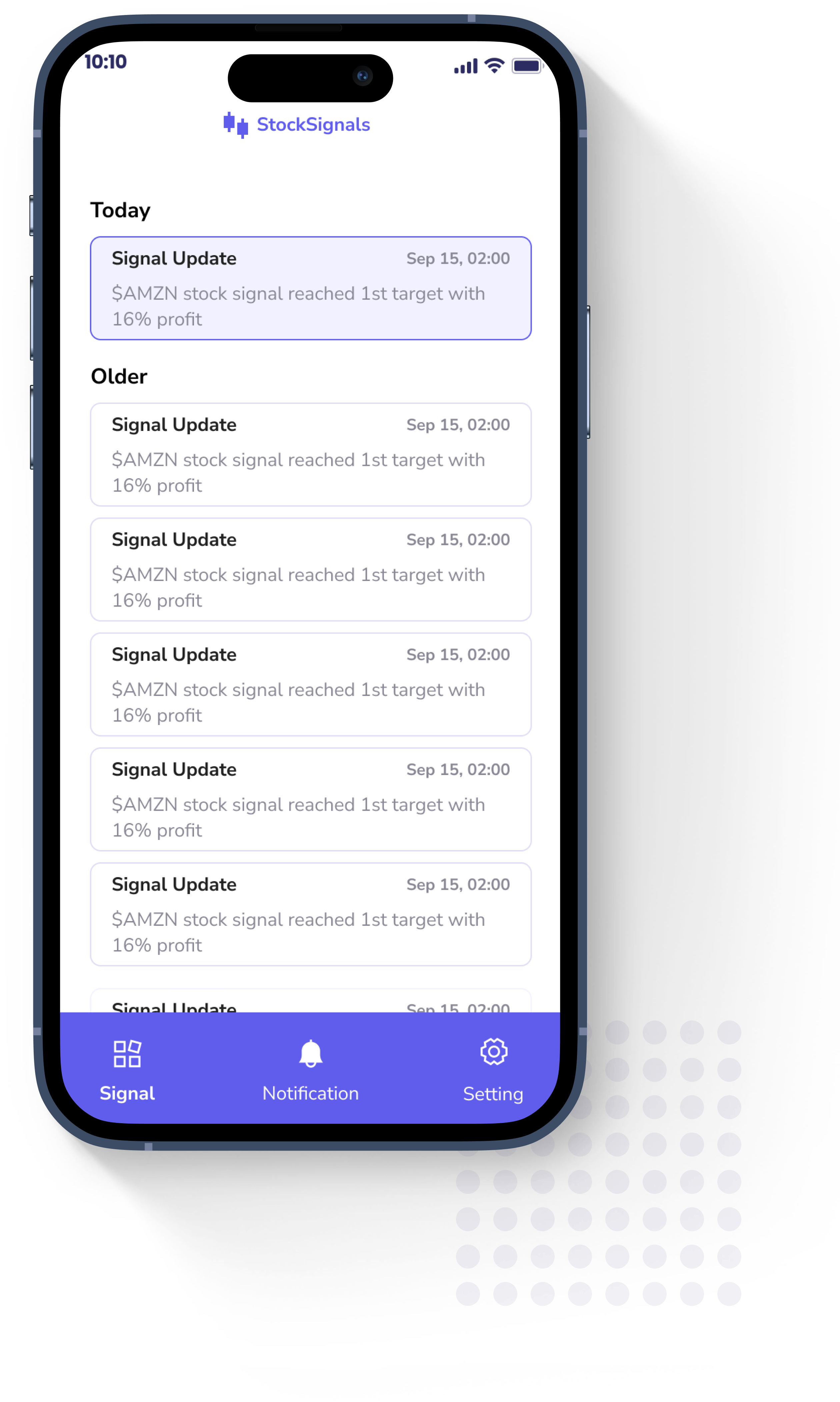 10xSignal push notification alerts